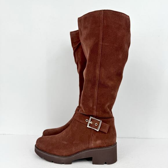Naturalizer Womens Darry Tall Boots US 9 WIDE EU 40 Brown Water-Repellent NWOB - Picture 8 of 11
